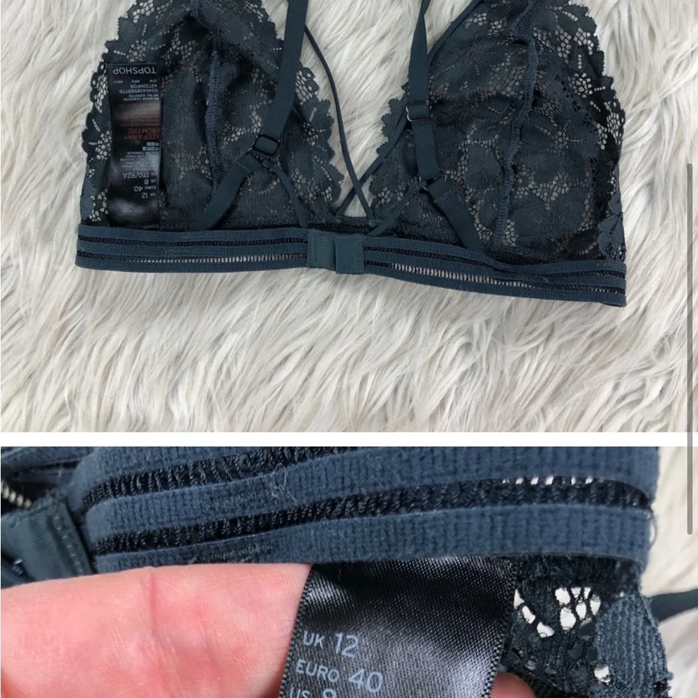 Topshop Lace Triangle Bralette - Picture 3 of 4
